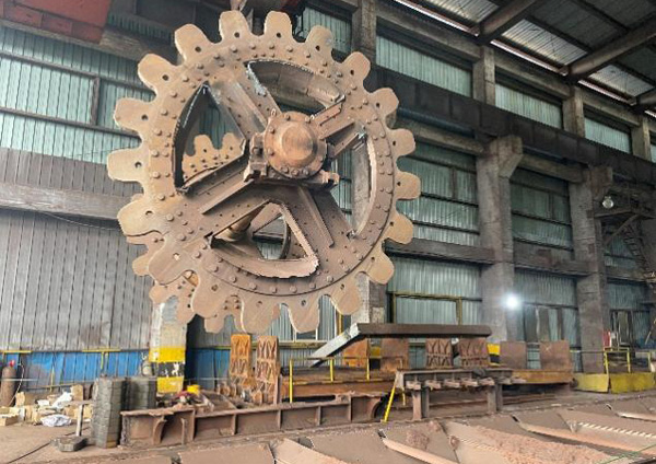 Sinter machine tail wheel replacement