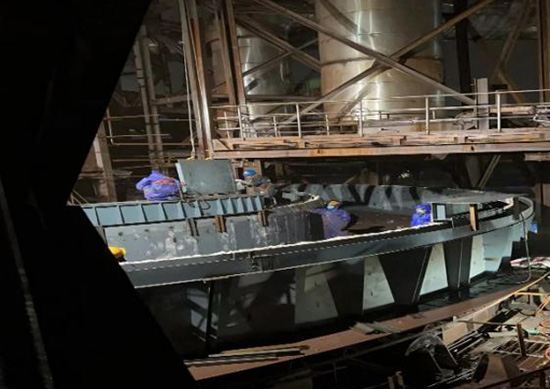 Installation of annular cooler rotating part